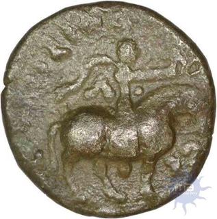 Billon Coin of Azes II of Indo Scythians .