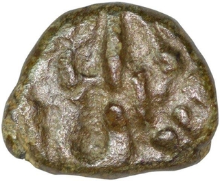 Copper Coin of Ajayameru of Chauhans of Sakambhari.