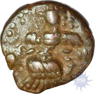 Copper Drachma Coin of Harsha Deva of Loharas of Kashmir.