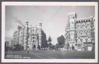 Picture Post Card of Majestic Hotel & Waterlao Mansions.