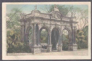 Picture Post Card of Entrance to Victoria Gardens. 