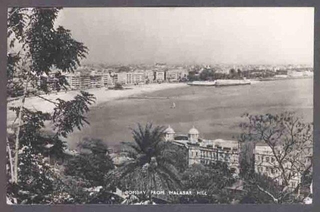 Picture post card of Bombay from Malabar Hill.