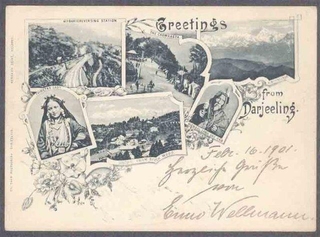 Picture Post card of Darjeeling.