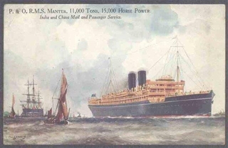 Extremely Rare Picture Post card of Steam Navigation of Mail and Passenger Service.