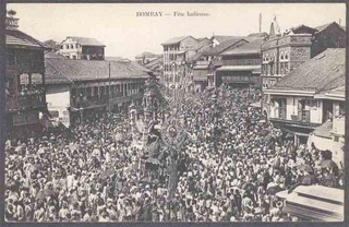 Picture Post Card of Bombay Fete Indienne. 