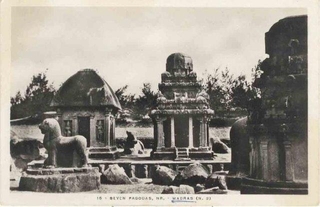 Picture Post Card of Mahabalipuram Temple.