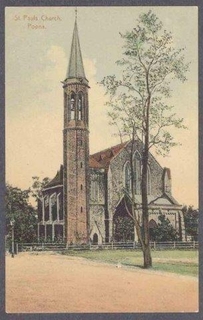 Picture Post Card of St.Pauls Church  Poona. 