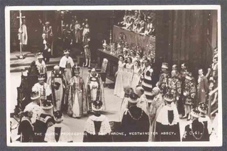 Picture Post Card of Coronation of Queen Elizabeth II.