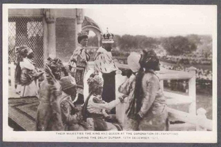 Picture Post Card of The king and Queen at the Coronation Celebrations. 