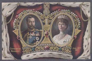 Picture Post Card of Coronation Souvenir By King George Vth & Queen mary.