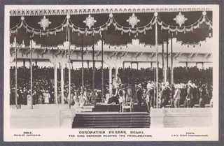 Picture Post Card of Coronation Durbar.