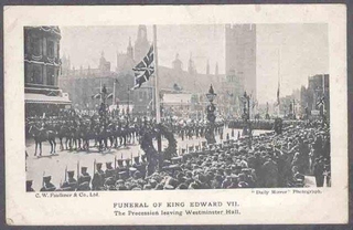 Picture Post Card of Funeral of King Edward VII.