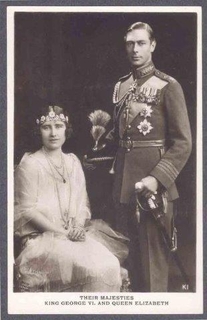 Picture Post Card of King George VI and Queen Elizabeth. 