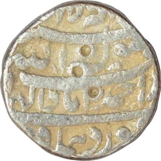 Silver One Rupee Coin of Shah Jahan of Ahmadabad Mint.