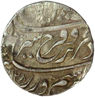 Silver One Rupee Coin of Farrukhsiyar of Itawa mint.