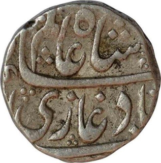 Silver One  Rupee Coin of Shah Alam II of Kankurti Mint.