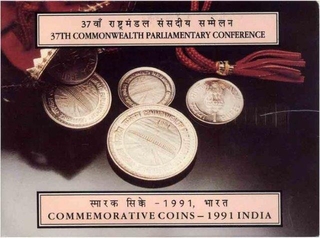 UNC set of 37th Commonwealth Parliamentary Conference of  Bombay  Mint of 1991.