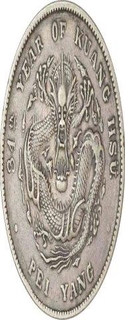 Silver Dollar Coin of Kuang Hsu of China.