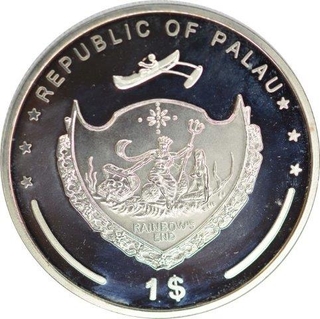 Copper Nickel One Dollar Coin of Republic of Palau of 2009.