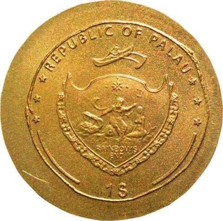 Proof Gold One Dollar Coin of Republic of Palau.