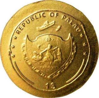 Proof Gold One Dollar Coin of Republic of Palau.