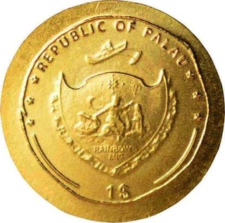 Proof Gold One Dollar Coin of Republic of Palau.