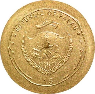 Proof Gold One Dollar Coin of Republic of Palau.