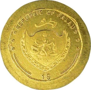 Proof Gold One Dollar Coin of Republic of Palau.