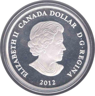 Silver One Dollar Proof Coin of Elizabeth II  of Canada.