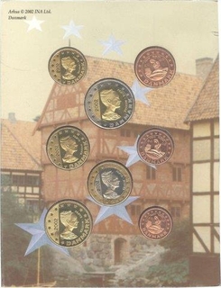 Different Denominations Coins of Prove Muster of Denmark.