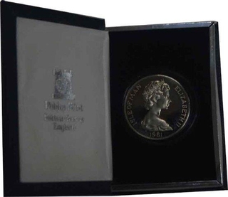 Cupro Nickel One Crown Coin of Queen Elizabeth II of Isle of Man.