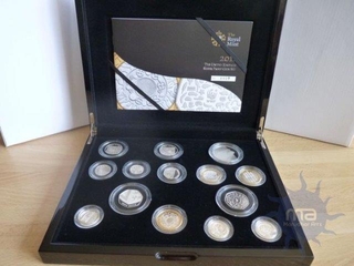 Silver Proof Coins of Royal Mint of United Kingdom of 2011.