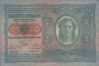 One Hundred Kronen Bank Note of Austria of 1912.