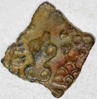 Copper Coin of Satkarni I of Nashik Region of Satavahana Dynasty.