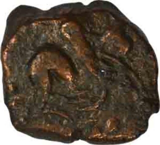 Copper Coin of Krishnaraja of Kalachuris of Mahishmati.