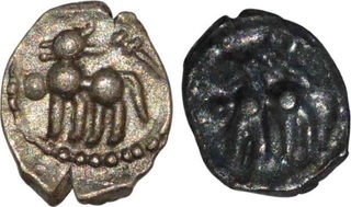 Silver Tara Coin of Devaraya I of Vijayanagara Empire.