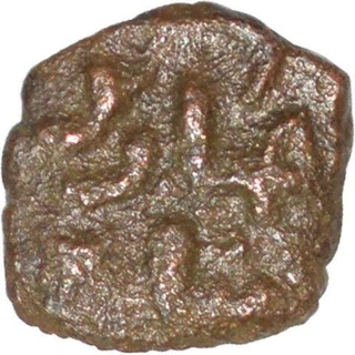 Copper One Tenth Paika Coin of Qutb al din Mubarak of Khaljis Dynasty of Delhi Sultanate.