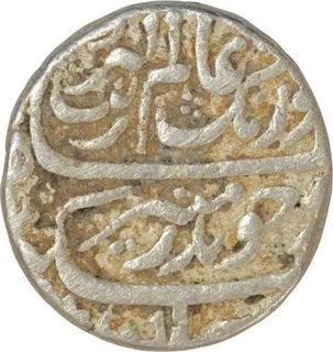 Silver One Rupee Coin of Aurangzeb Alamgir of Surat Bandar e Mubarak Mint.