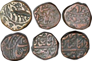 Copper Six Takka Coin of Takhat Singh of Jodhpur State.