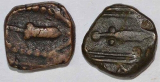 Copper Paisa Coins of Raja Bharat Shah of Makrai State.