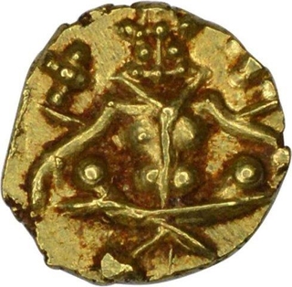 Gold Fanam Coin of Krishnaraja Wodeyar III of Mysore State.