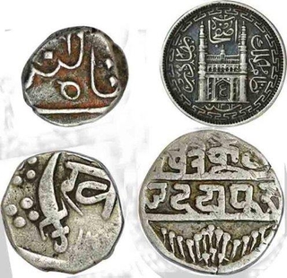 Silver Coins of Gwalior Hyderabad Mewar and Pratapgarh.