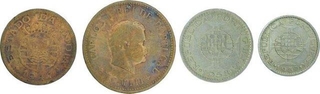 Copper and Cupro  Nickle Coins of Carlos I of India Portuguese.