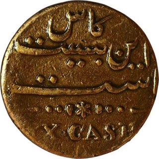 Copper Twenty Cash Coin of Madras Presidency.