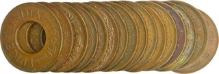 Bronze One Pice Coins of King George VI of Different Mints of Different  Year.