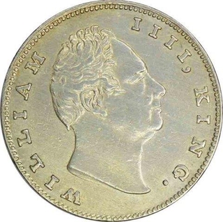 Silver One Rupee Coin of King William IIII of Bombay Mint of 1835.