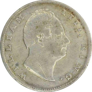 Silver One Rupee Coin of King William IIII of Calcutta Mint of 1835.