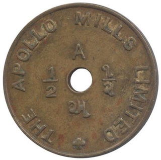 Bross Half A Mills Token.