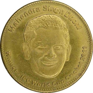 Brass Token of Match Toss Coin of Winner ICC World Cup in the year 2011.