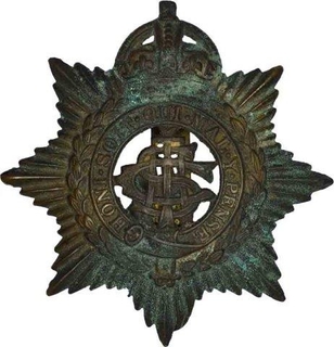 Copper Cap Badge of Army Service Corps.